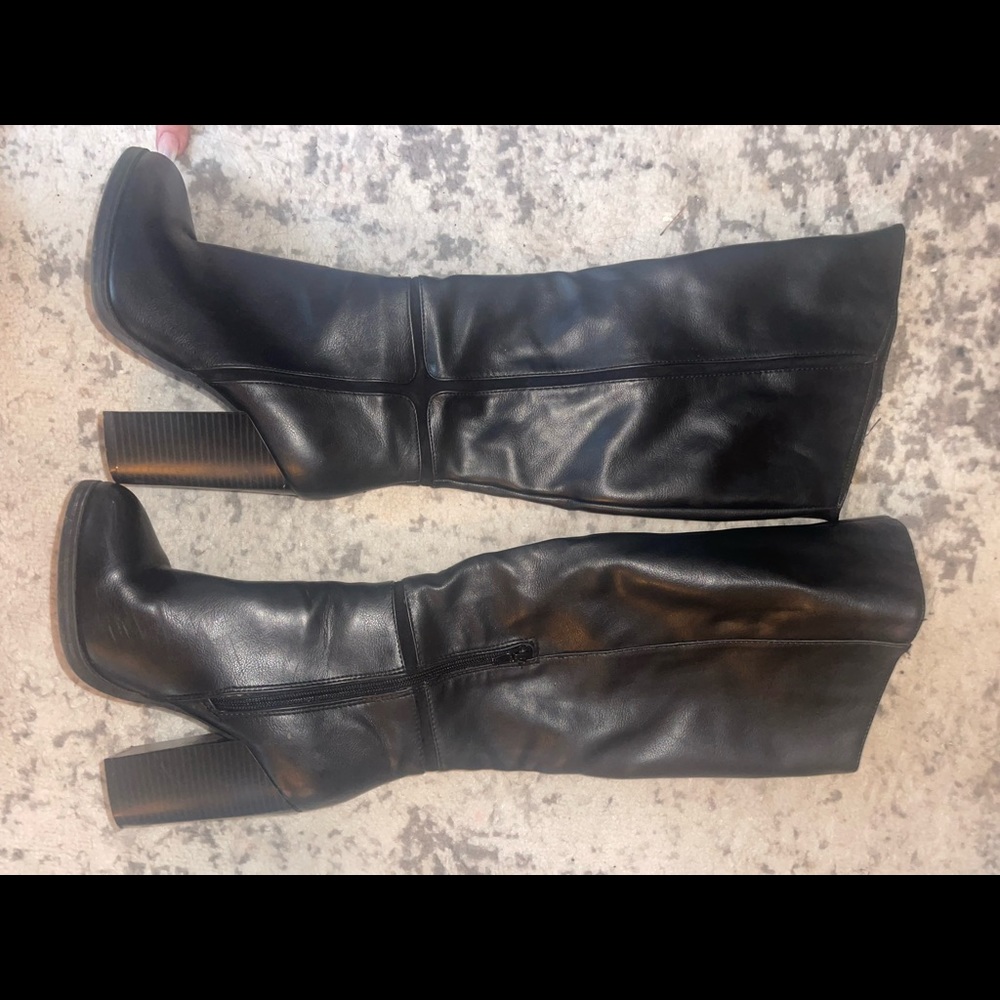 A+ Aldo for Target Black Anna Style High Leg Heeled Boots NWT Size 8